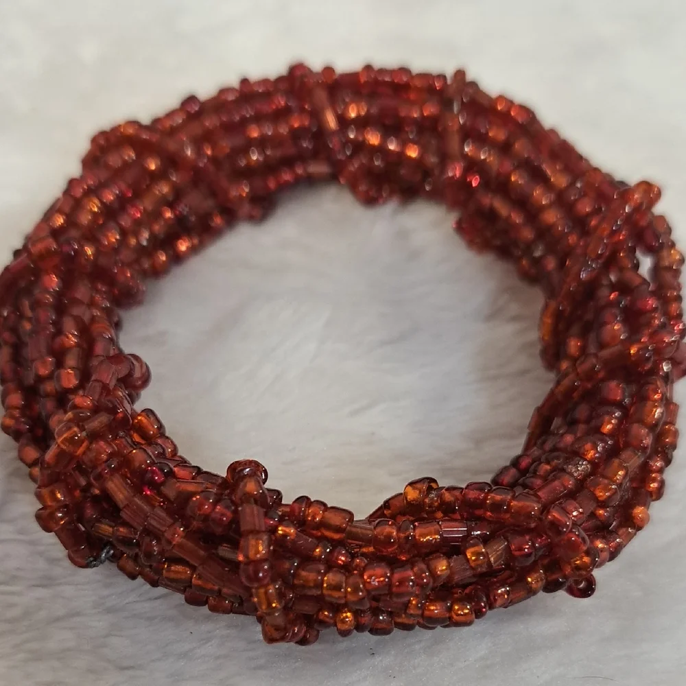 Rustic Beaded Napkin Rings Set